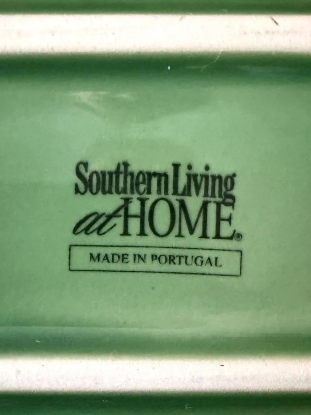 Southern Living at Home Verde Green Ruffled Fluted Platter Portugal 15.75